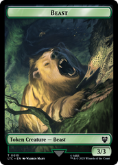 Beast // Treefolk Double Sided Token [The Lord of the Rings: Tales of Middle-Earth Commander Tokens] | Gear Gaming Fayetteville