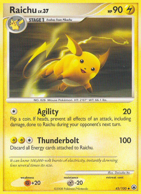 Raichu (45/100) [Diamond & Pearl: Majestic Dawn] | Gear Gaming Fayetteville