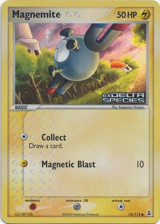 Magnemite (74/113) (Stamped) [EX: Delta Species] | Gear Gaming Fayetteville