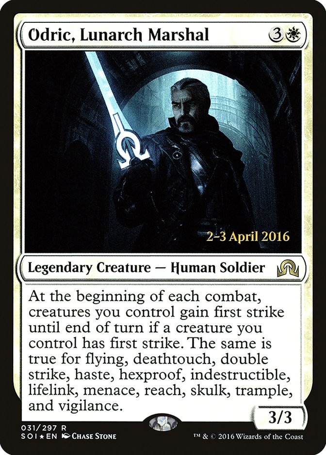 Odric, Lunarch Marshal [Shadows over Innistrad Prerelease Promos] | Gear Gaming Fayetteville