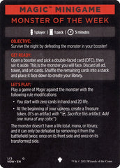 Monster of The Week (Magic Minigame) [Innistrad: Crimson Vow Minigame] | Gear Gaming Fayetteville