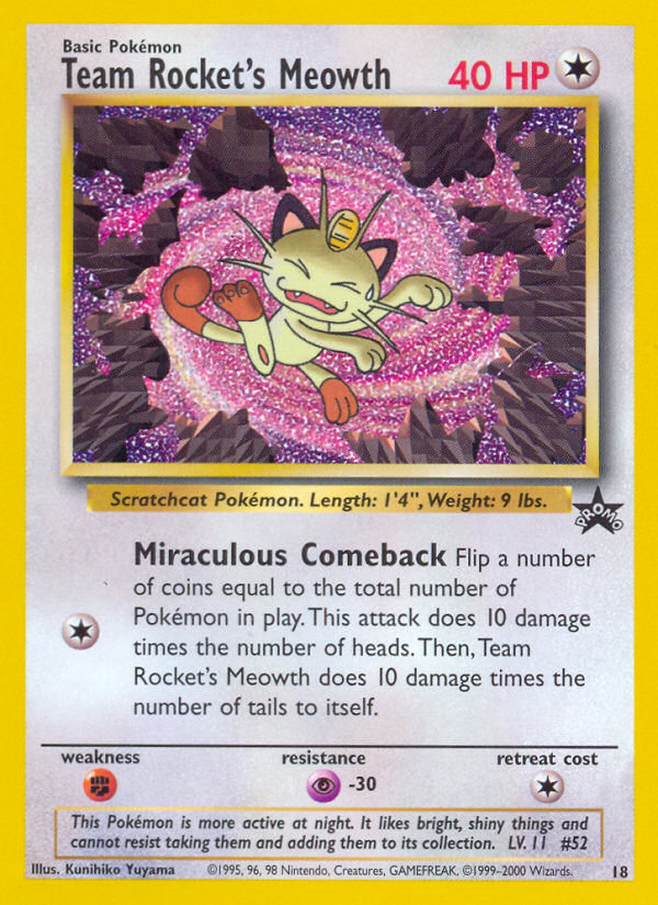 Team Rocket's Meowth (18) [Wizards of the Coast: Black Star Promos] | Gear Gaming Fayetteville