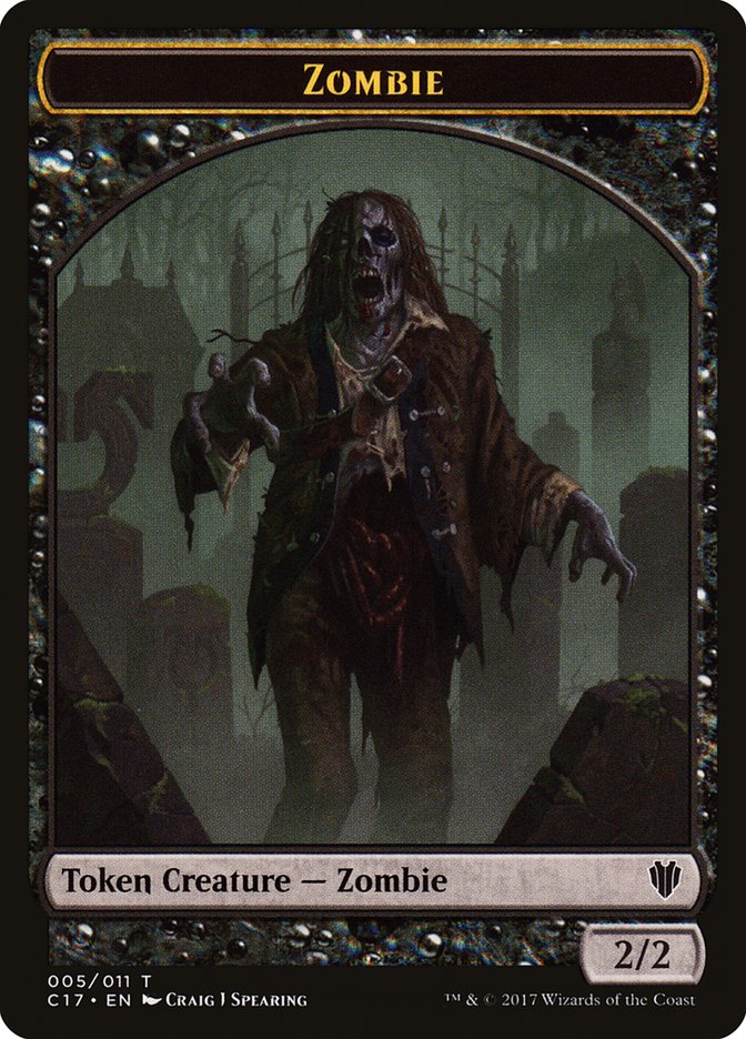 Vampire // Zombie Double-Sided Token [Commander 2017 Tokens] | Gear Gaming Fayetteville