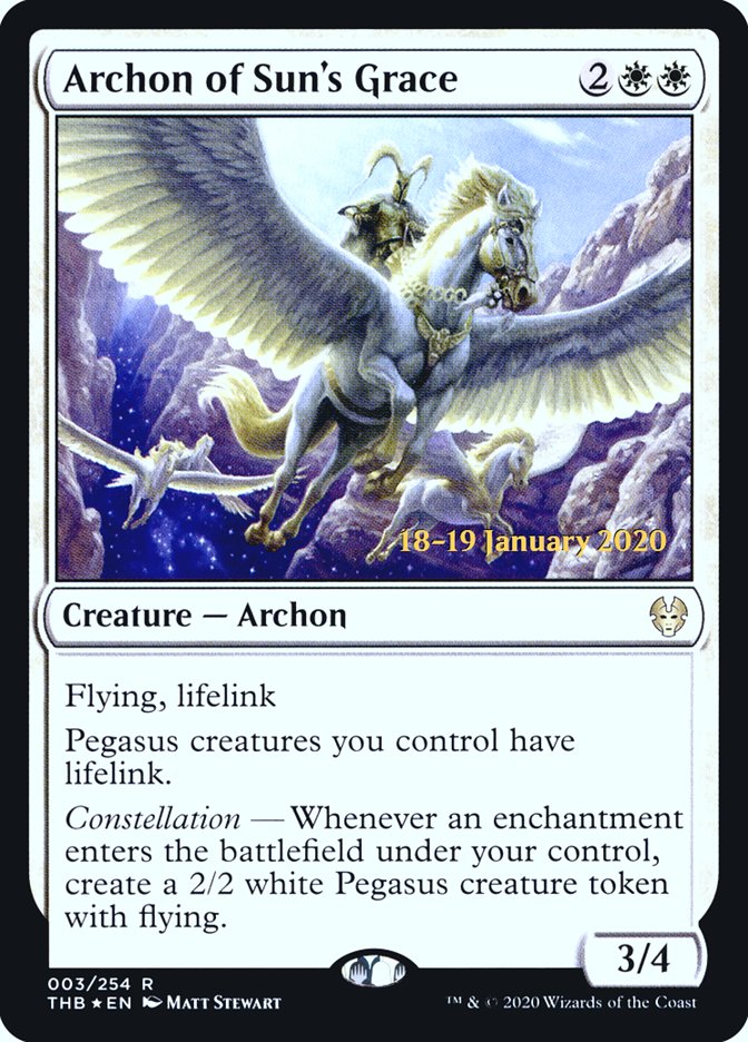 Archon of Sun's Grace [Theros Beyond Death Prerelease Promos] | Gear Gaming Fayetteville