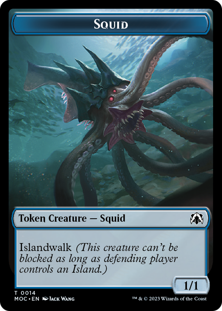 Squid // Human (26) Double-Sided Token [March of the Machine Commander Tokens] | Gear Gaming Fayetteville