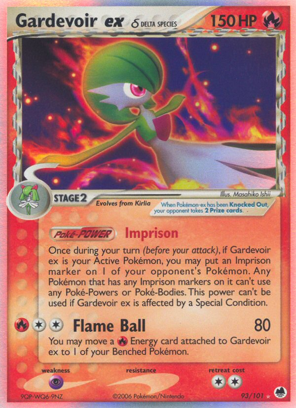 Gardevoir ex (93/101) (Delta Species) [EX: Dragon Frontiers] | Gear Gaming Fayetteville