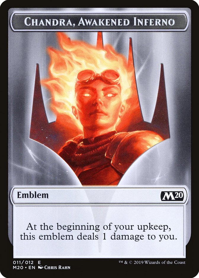 Chandra, Awakened Inferno Emblem [Core Set 2020 Tokens] | Gear Gaming Fayetteville