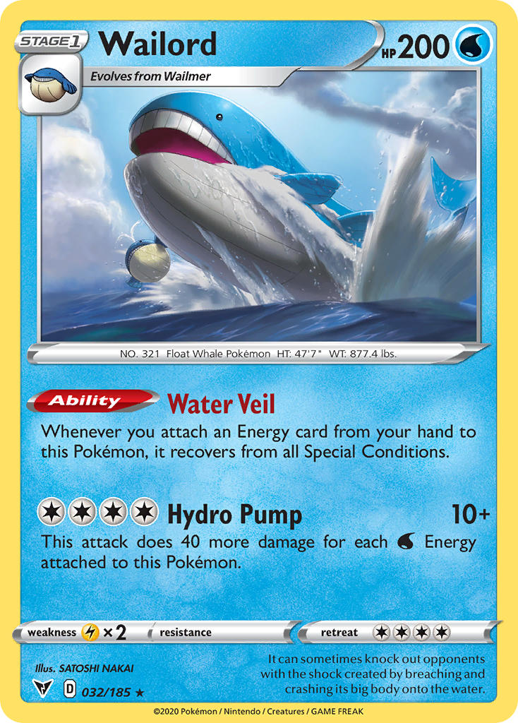 Wailord (032/185) [Sword & Shield: Vivid Voltage] | Gear Gaming Fayetteville