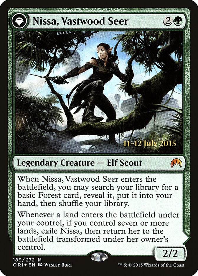 Nissa, Vastwood Seer // Nissa, Sage Animist [Magic Origins Prerelease Promos] | Gear Gaming Fayetteville