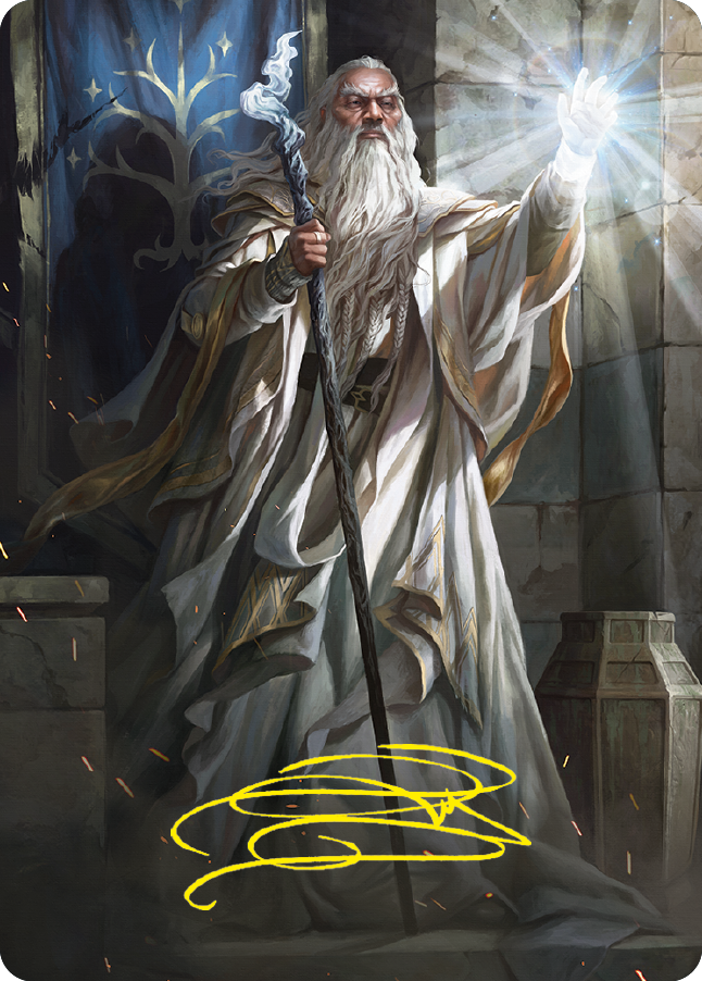 Gandalf the White Art Card (Gold-Stamped Signature) [The Lord of the Rings: Tales of Middle-earth Art Series] | Gear Gaming Fayetteville