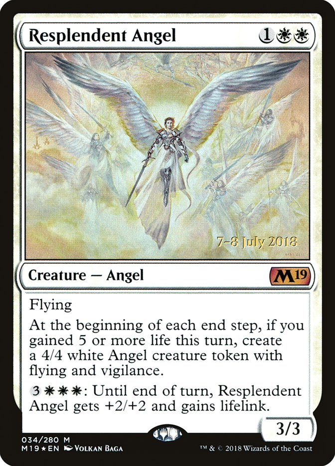 Resplendent Angel [Core Set 2019 Prerelease Promos] | Gear Gaming Fayetteville