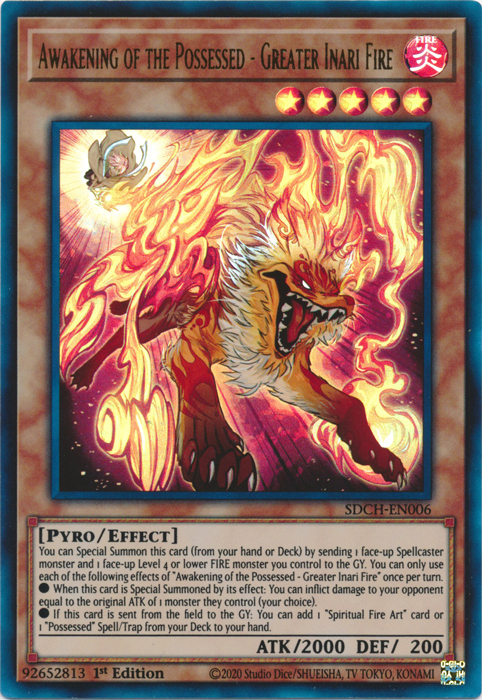 Awakening of the Possessed - Greater Inari Fire [SDCH-EN006] Ultra Rare | Gear Gaming Fayetteville