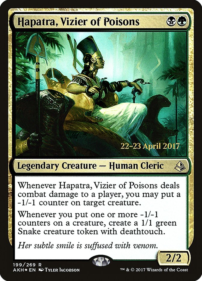 Hapatra, Vizier of Poisons [Amonkhet Prerelease Promos] | Gear Gaming Fayetteville