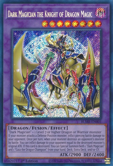 Dark Magician the Knight of Dragon Magic [BLMR-EN001] Secret Rare | Gear Gaming Fayetteville