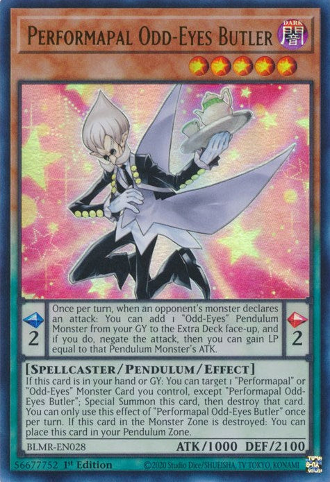 Performapal Odd-Eyes Butler [BLMR-EN028] Ultra Rare | Gear Gaming Fayetteville
