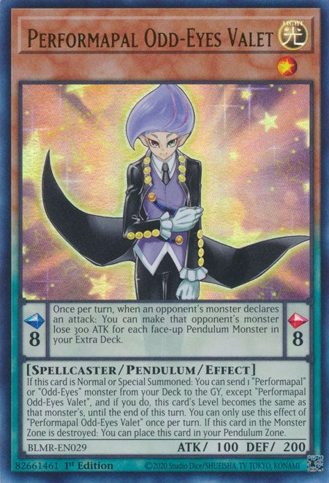 Performapal Odd-Eyes Valet [BLMR-EN029] Ultra Rare | Gear Gaming Fayetteville