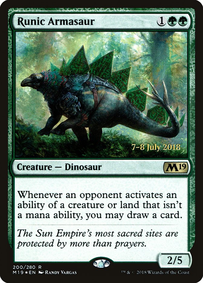 Runic Armasaur [Core Set 2019 Prerelease Promos] | Gear Gaming Fayetteville