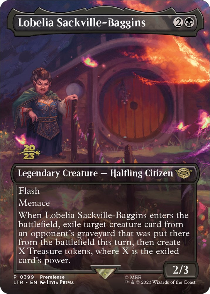 Lobelia Sackville-Baggins (399) [The Lord of the Rings: Tales of Middle-Earth Prerelease Promos] | Gear Gaming Fayetteville