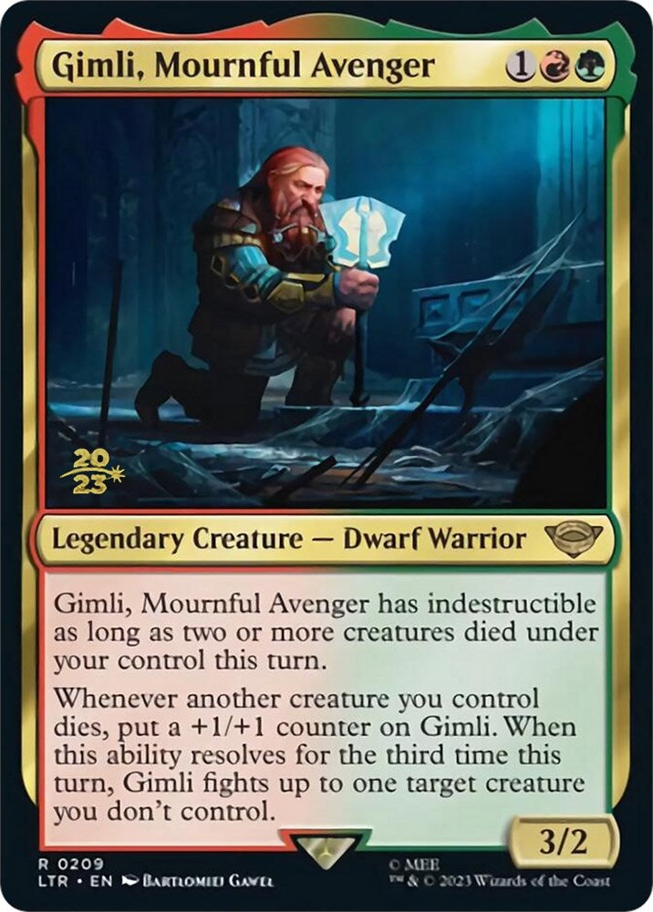 Gimli, Mournful Avenger [The Lord of the Rings: Tales of Middle-Earth Prerelease Promos] | Gear Gaming Fayetteville