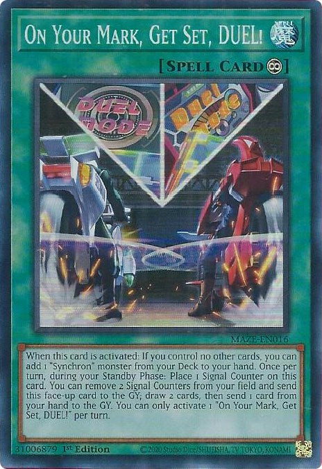 On Your Mark, Get Set, DUEL! [MAZE-EN016] Super Rare | Gear Gaming Fayetteville