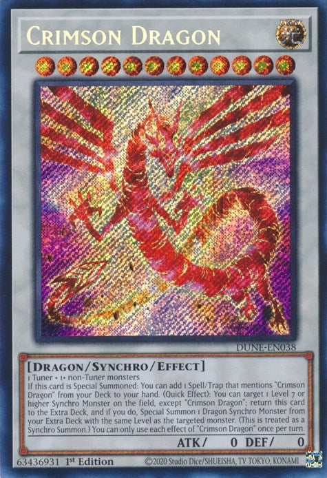 Crimson Dragon [DUNE-EN038] Secret Rare | Gear Gaming Fayetteville