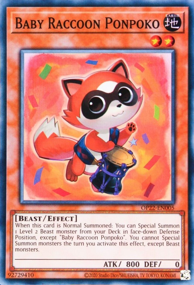 Baby Raccoon Ponpoko [OP22-EN005] Super Rare | Gear Gaming Fayetteville