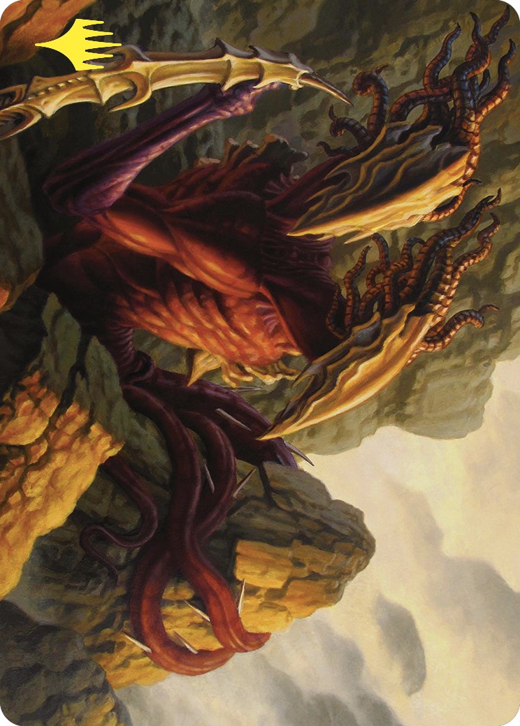 Two-Headed Sliver Art Card (Gold-Stamped) [Commander Masters Art Series] | Gear Gaming Fayetteville