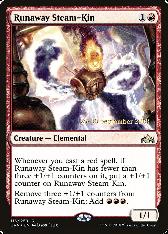 Runaway Steam-Kin [Guilds of Ravnica Prerelease Promos] | Gear Gaming Fayetteville