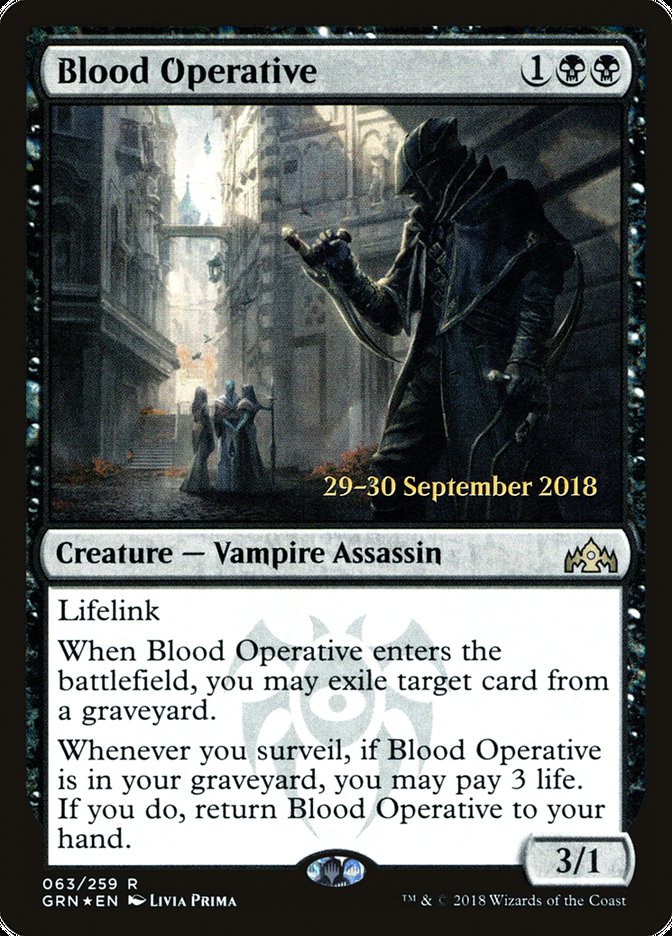 Blood Operative [Guilds of Ravnica Prerelease Promos] | Gear Gaming Fayetteville