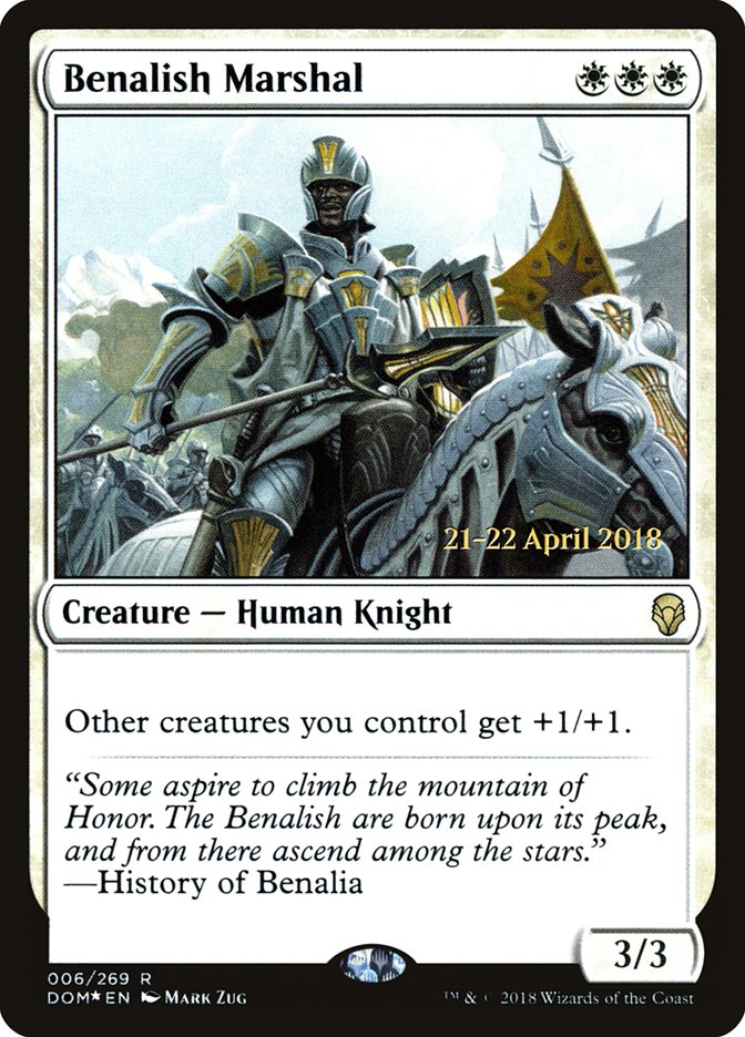 Benalish Marshal [Dominaria Prerelease Promos] | Gear Gaming Fayetteville