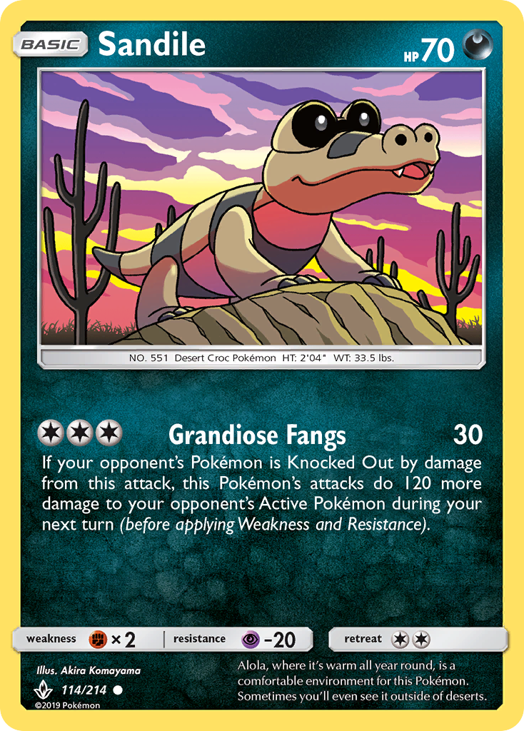 Sandile (114/214) [Sun & Moon: Unbroken Bonds] | Gear Gaming Fayetteville