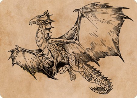Ancient Bronze Dragon Art Card (58) [Commander Legends: Battle for Baldur's Gate Art Series] | Gear Gaming Fayetteville