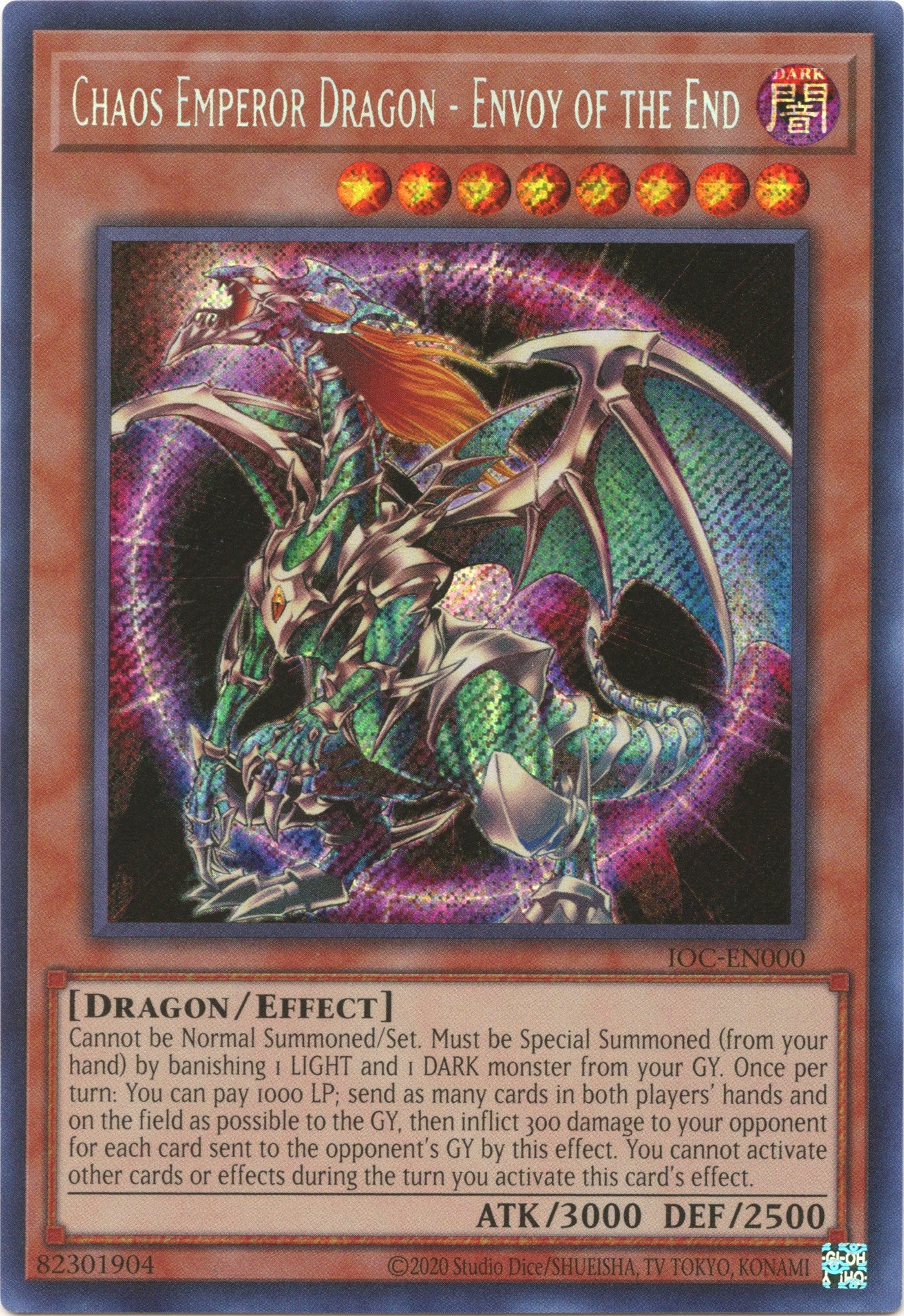 Chaos Emperor Dragon - Envoy of the End (25th Anniversary) [IOC-EN000] Secret Rare | Gear Gaming Fayetteville