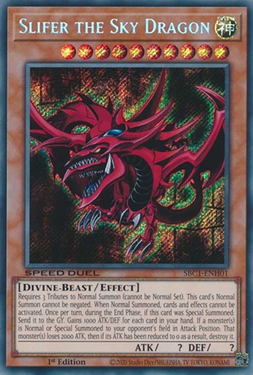 Slifer the Sky Dragon [SBC1-ENH01] Secret Rare | Gear Gaming Fayetteville