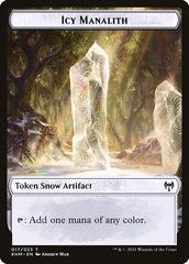 Elf Warrior // Icy Manalith Double-Sided Token [Kaldheim Tokens] | Gear Gaming Fayetteville