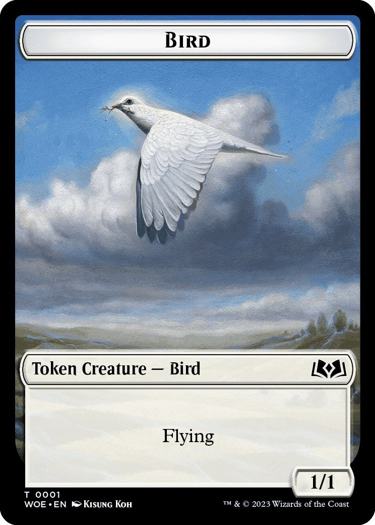 Bird // Human Double-Sided Token [Wilds of Eldraine Commander Tokens] | Gear Gaming Fayetteville