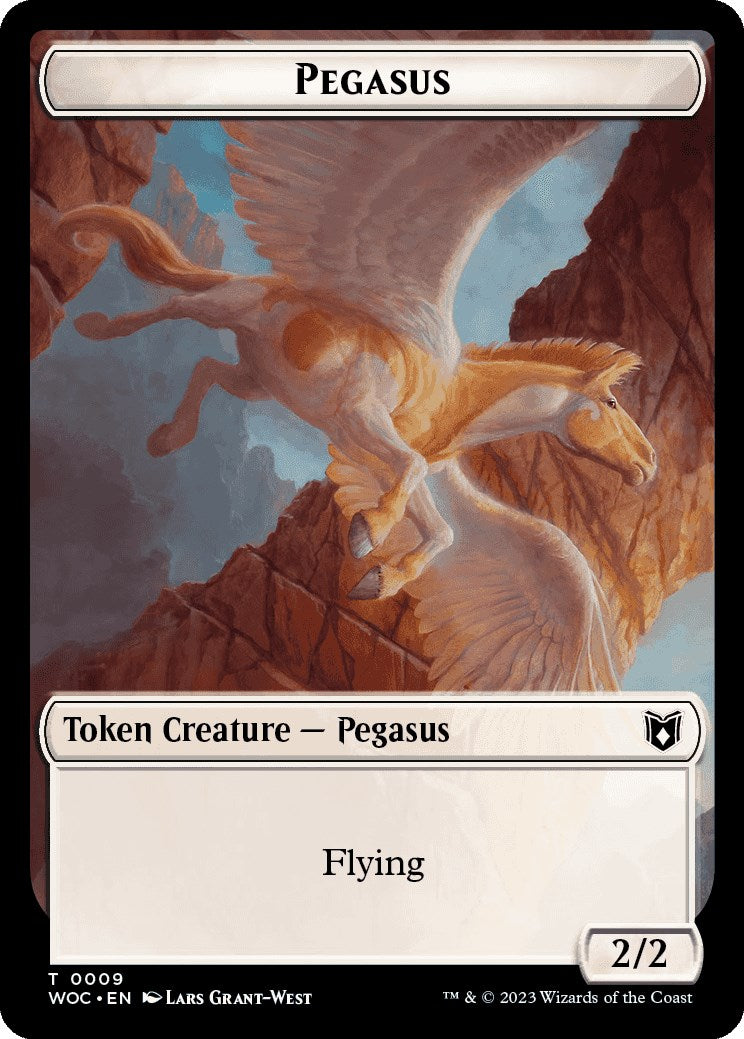 Pegasus // Saproling Double-Sided Token [Wilds of Eldraine Commander Tokens] | Gear Gaming Fayetteville