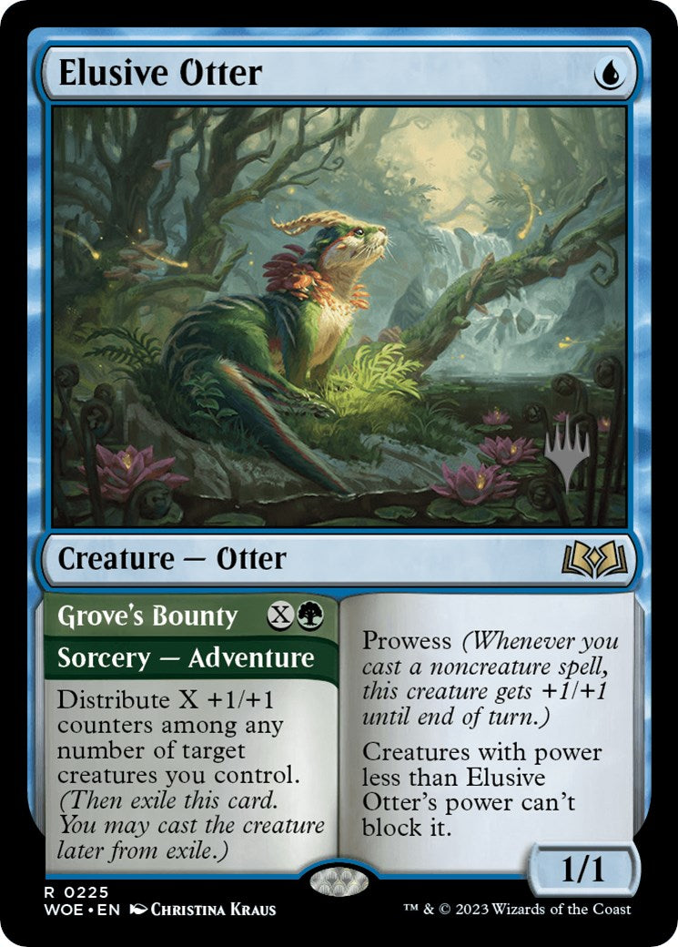 Elusive Otter // Grove's Bounty (Promo Pack) [Wilds of Eldraine Promos] | Gear Gaming Fayetteville