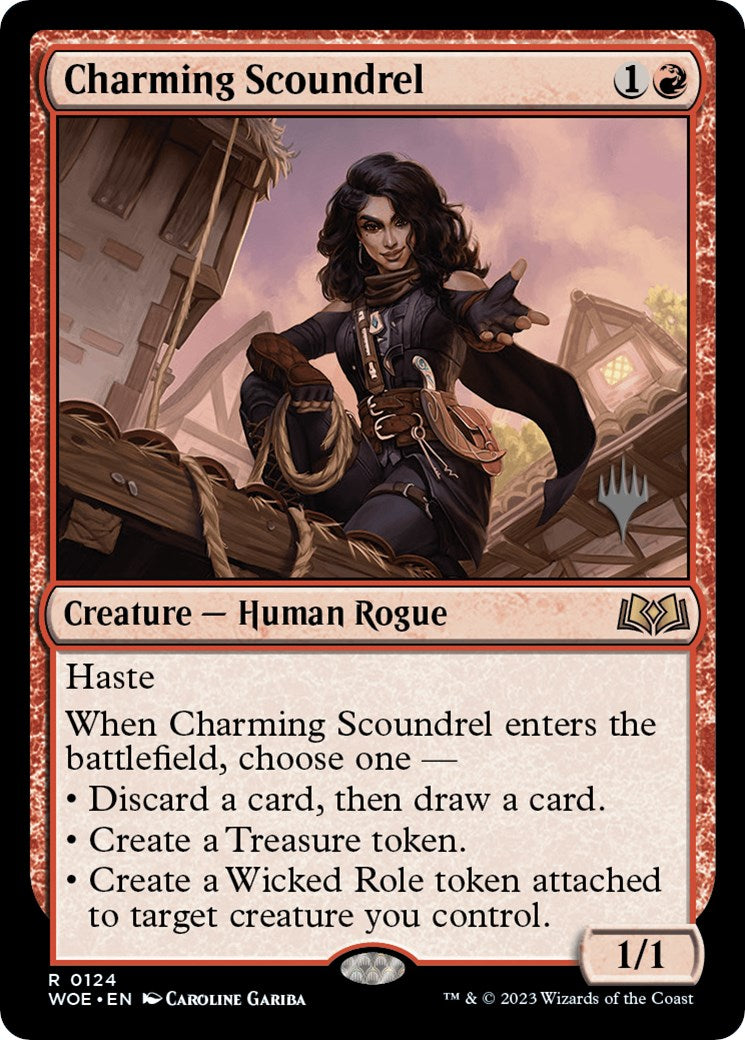 Charming Scoundrel (Promo Pack) [Wilds of Eldraine Promos] | Gear Gaming Fayetteville