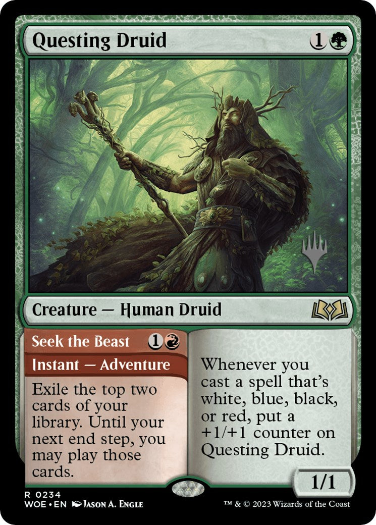 Questing Druid (Promo Pack) [Wilds of Eldraine Promos] | Gear Gaming Fayetteville