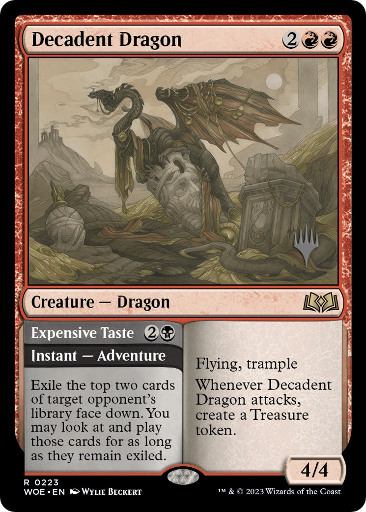 Decadent Dragon // Expensive Taste (Promo Pack) [Wilds of Eldraine Promos] | Gear Gaming Fayetteville