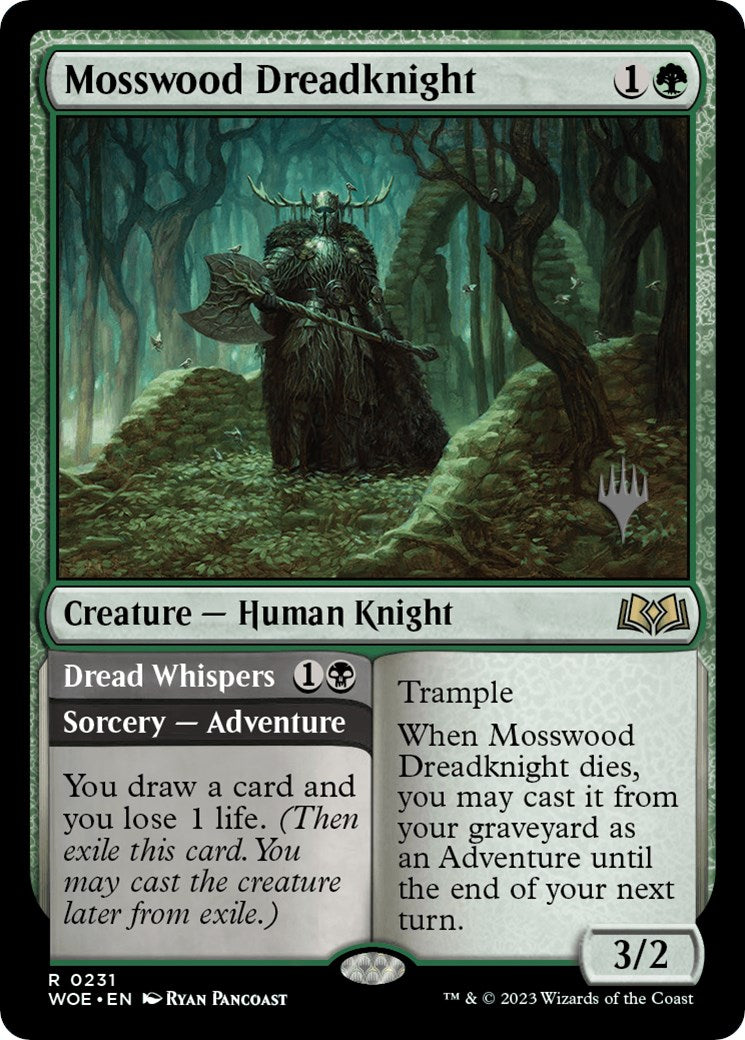 Mosswood Dreadknight // Dread Whispers (Promo Pack) [Wilds of Eldraine Promos] | Gear Gaming Fayetteville