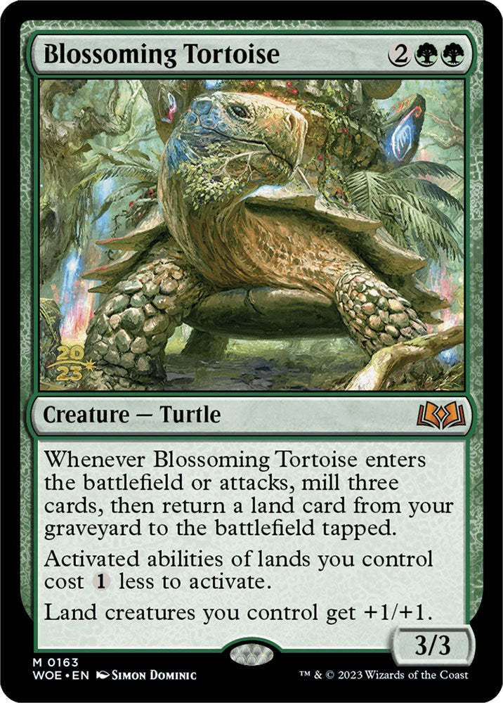 Blossoming Tortoise [Wilds of Eldraine Prerelease Promos] | Gear Gaming Fayetteville