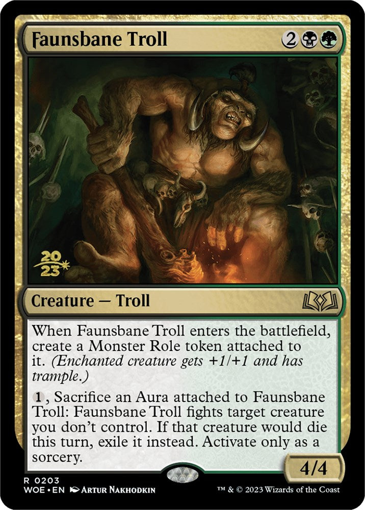 Faunsbane Troll [Wilds of Eldraine Prerelease Promos] | Gear Gaming Fayetteville