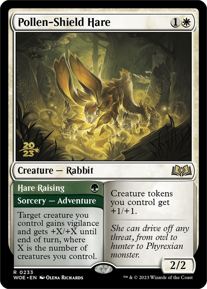 Pollen-Shield Hare // Hare Raising (Promo Pack) [Wilds of Eldraine Promos] | Gear Gaming Fayetteville