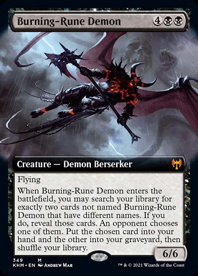 Burning-Rune Demon (Extended Art) [Kaldheim] | Gear Gaming Fayetteville