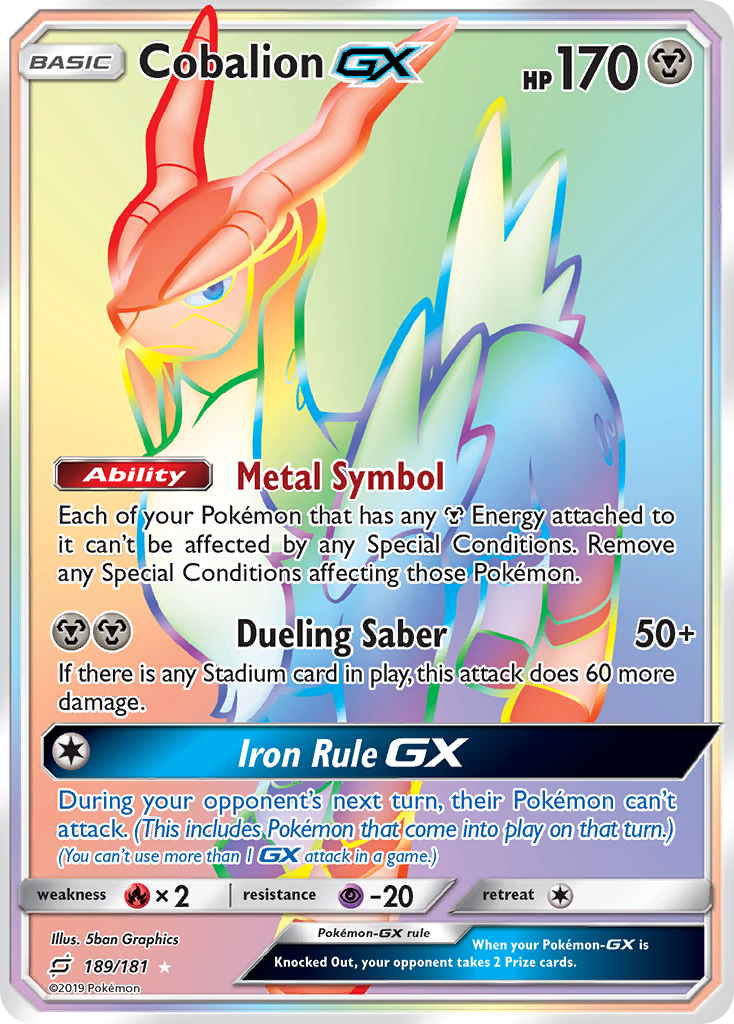 Cobalion GX (189/181) [Sun & Moon: Team Up] | Gear Gaming Fayetteville