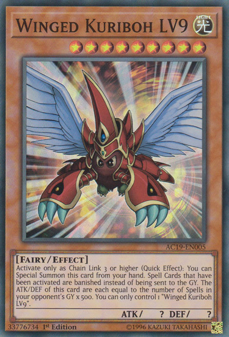 Winged Kuriboh LV9 [AC19-EN005] Super Rare | Gear Gaming Fayetteville