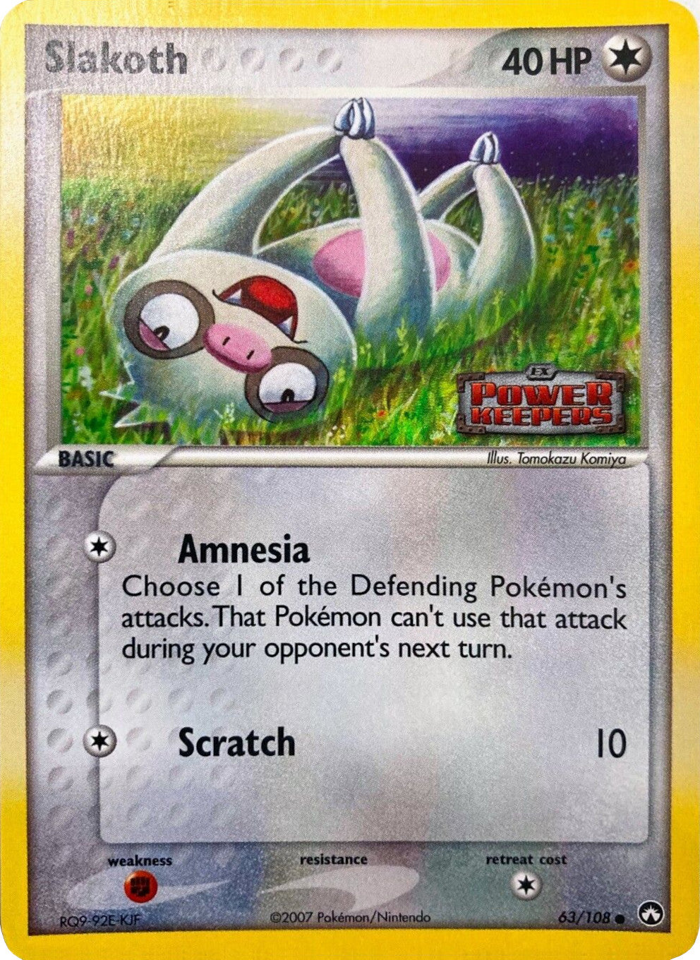 Slakoth (63/108) (Stamped) [EX: Power Keepers] | Gear Gaming Fayetteville