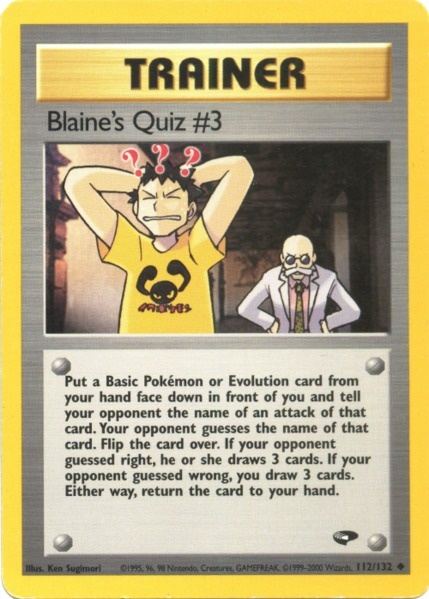 Blaine's Quiz #3 (112/132) [Gym Challenge Unlimited] | Gear Gaming Fayetteville